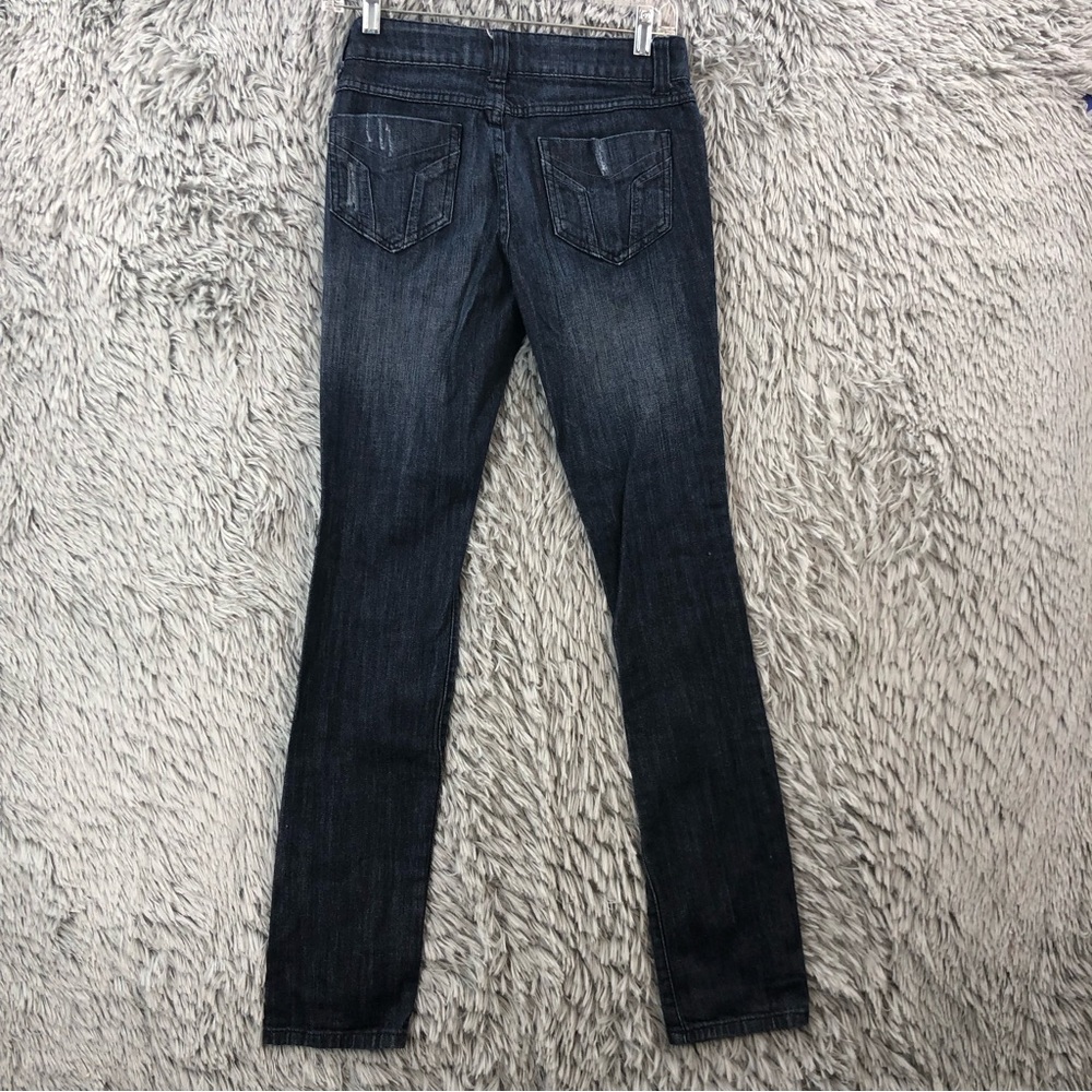Miley Cyrus Jeans Womens Size 7 Distressed Darker Wash Skinny